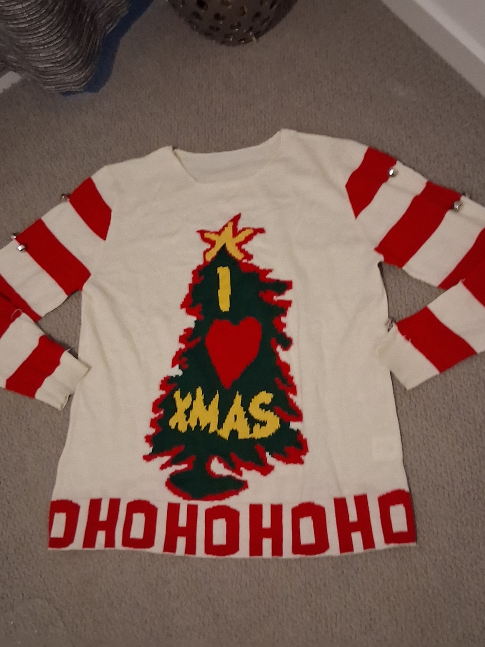 White & Red 'I ♥ XMAS' Holiday Sweater